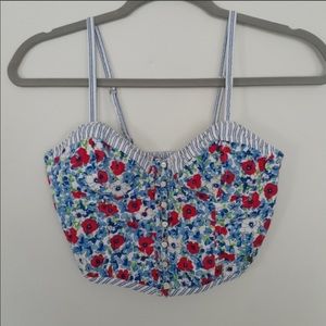 Abercrombie and Fitch floral crop top